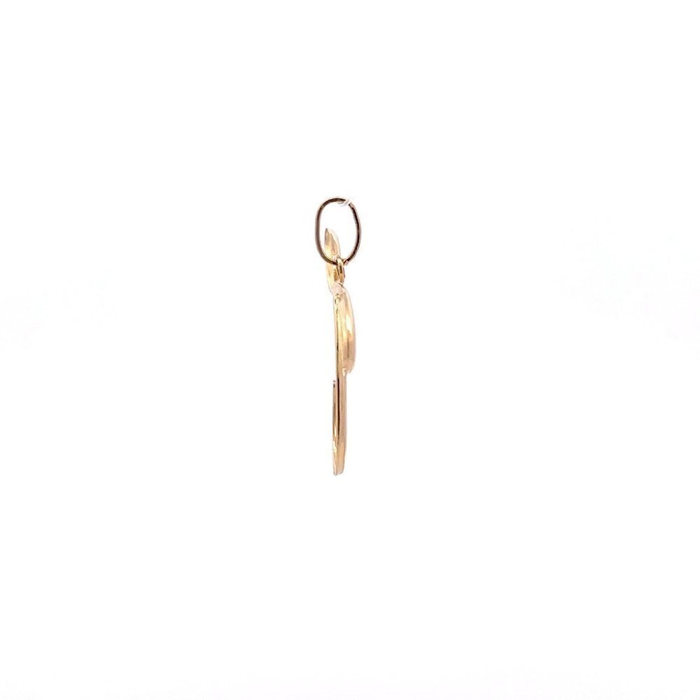 18K Gold Pendant Letter T Initial 1.29 grams - Picture 4 of 9